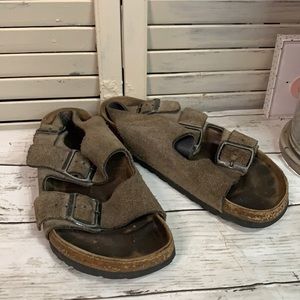 Birkenstock Milano Buckle Sandals Suede leather 38